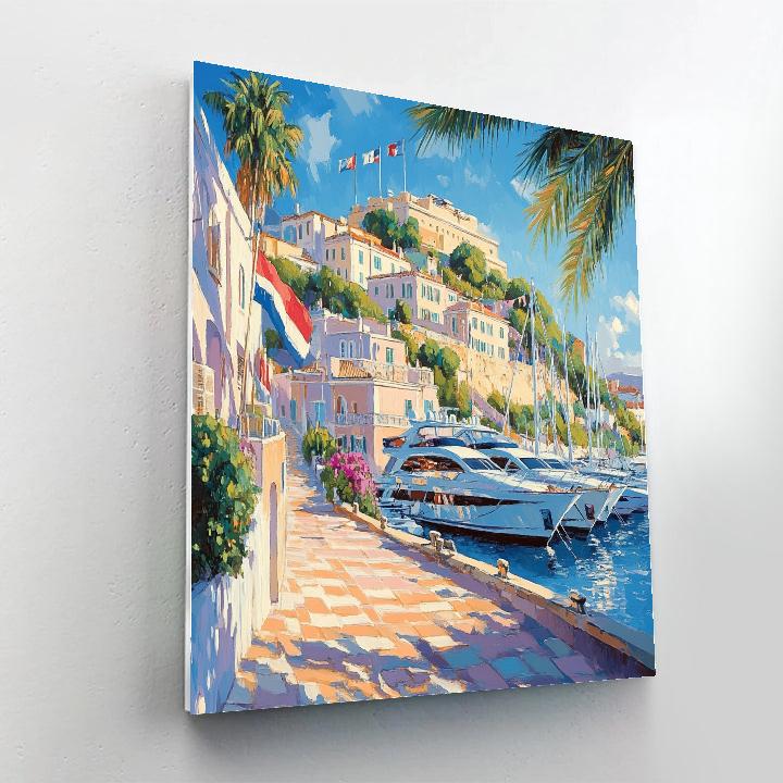 Monte Carlo Harbor Terraces Monaco paint by color