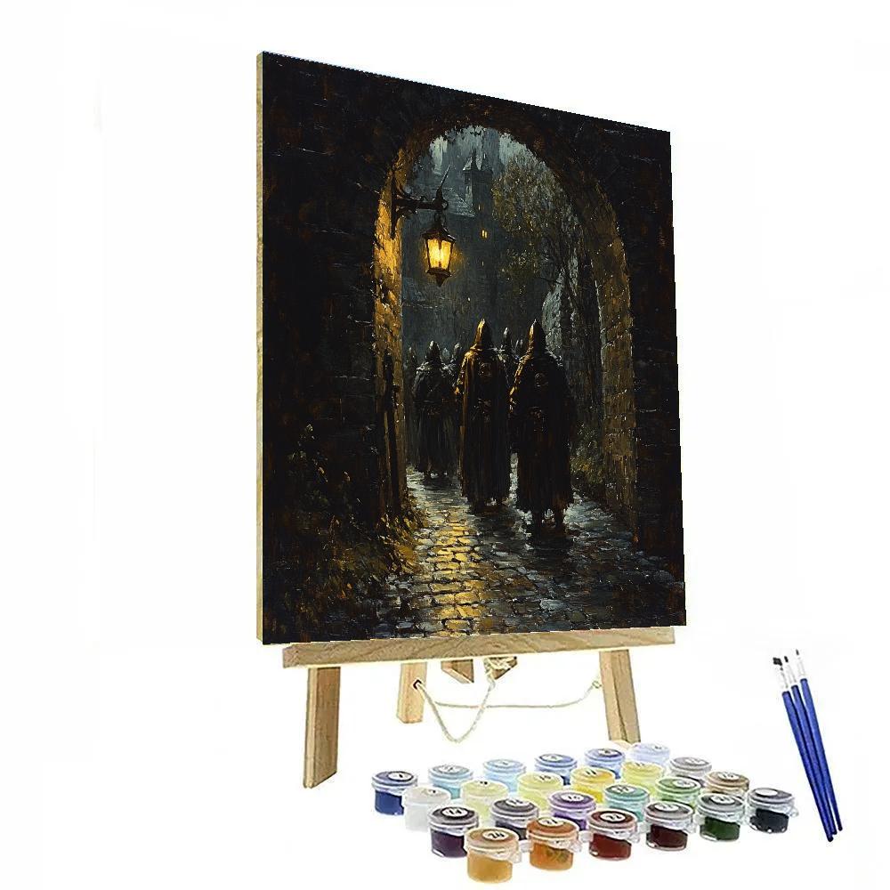 Rembrandt Inspired Night Watch Alley paint by number