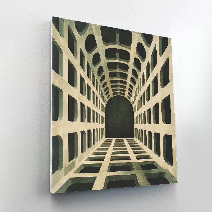 M.C. Escher Inspired Cosmic Lattice Of Dimensions paint by number