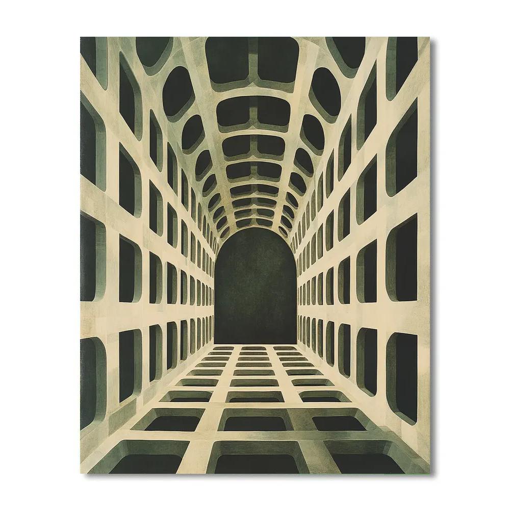 M.C. Escher Inspired Cosmic Lattice Of Dimensions paint by number