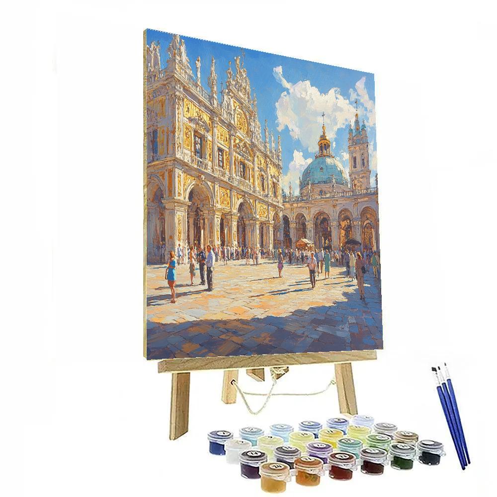 Grand Place Gilded Facades Brussels Belgium Painting by numbers kit