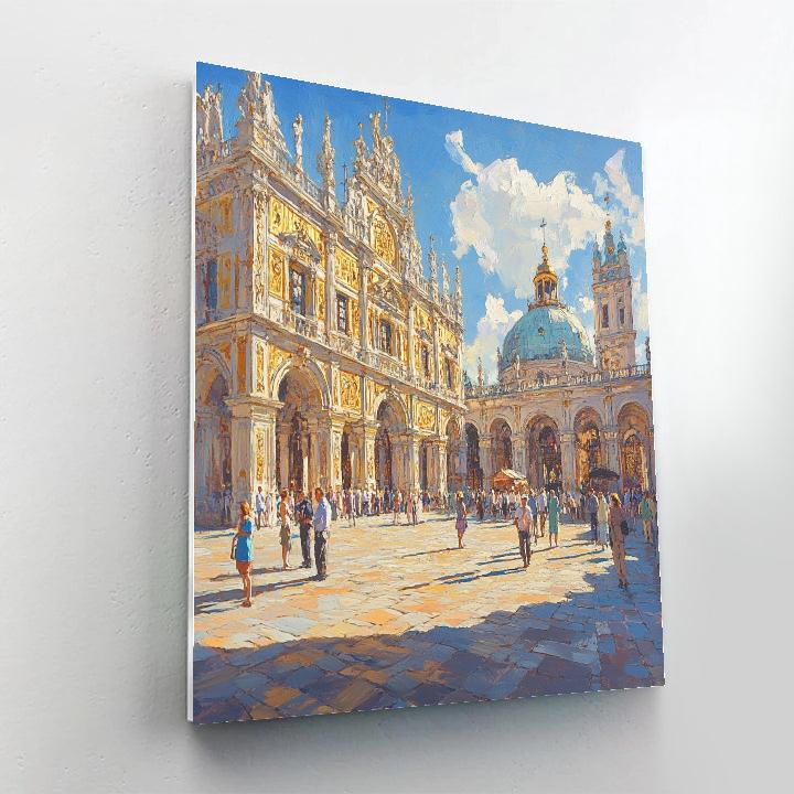 Grand Place Gilded Facades Brussels Belgium Painting by numbers kit