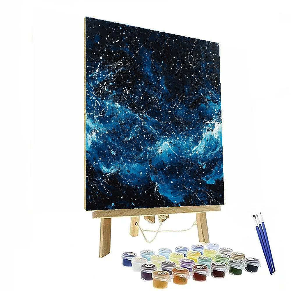 Jackson Pollock Inspired Tidal Surge Of Nocturnal Drips paint by numbers