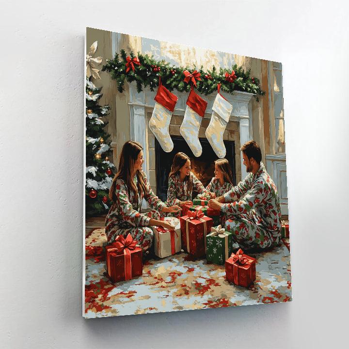 Pajama Morning Gift Circle Paint by numbers kits