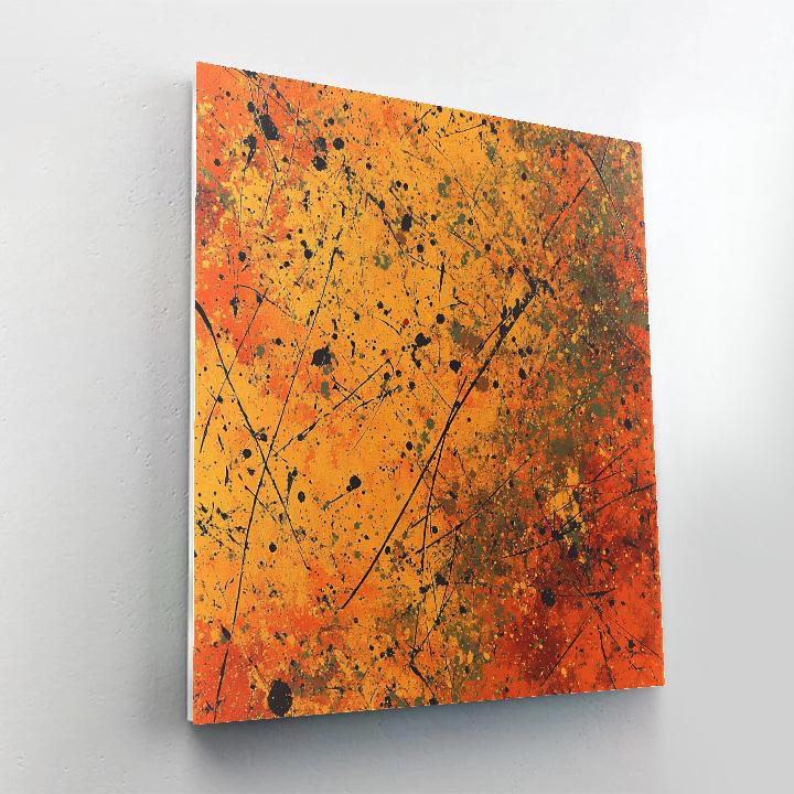 Jackson Pollock Inspired Emberfield Of Autumn Drip Energy paint by number