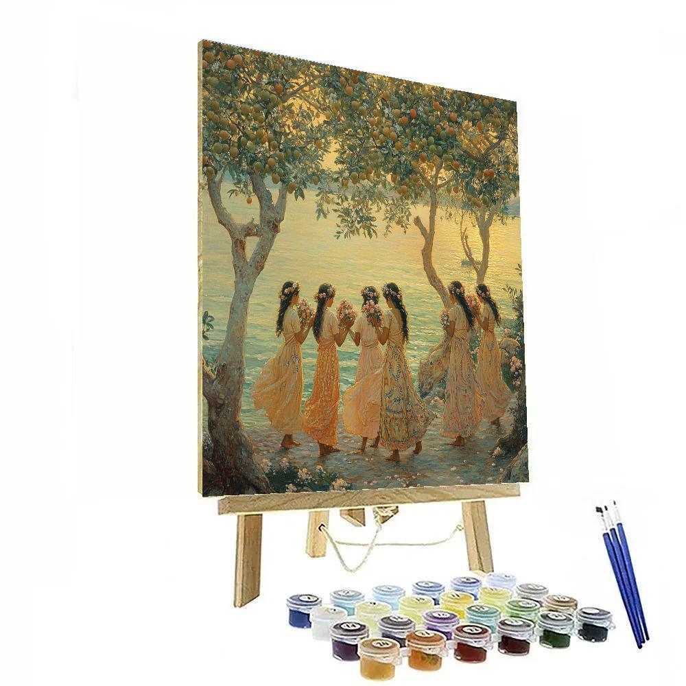 Botticelli Inspired Springtime Orchard Paint by numbers kits