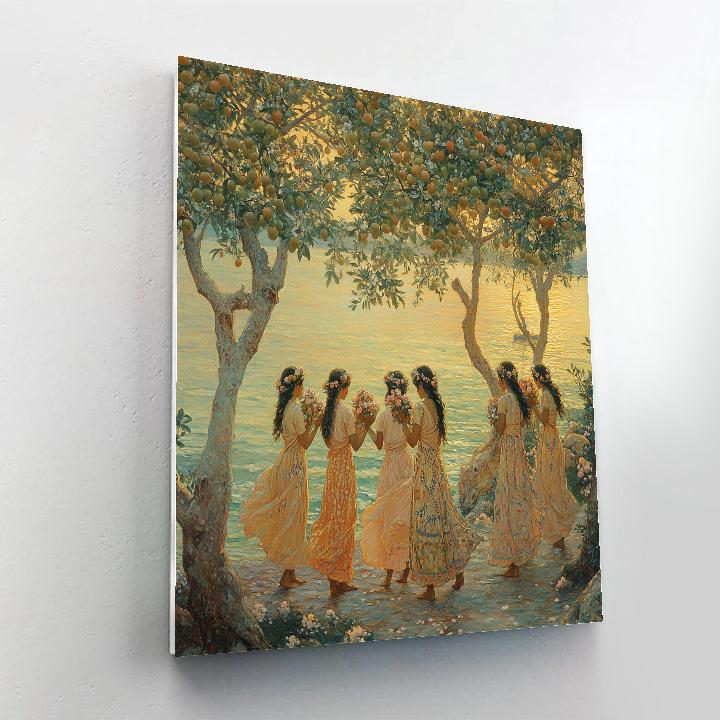 Botticelli Inspired Springtime Orchard Paint by numbers kits