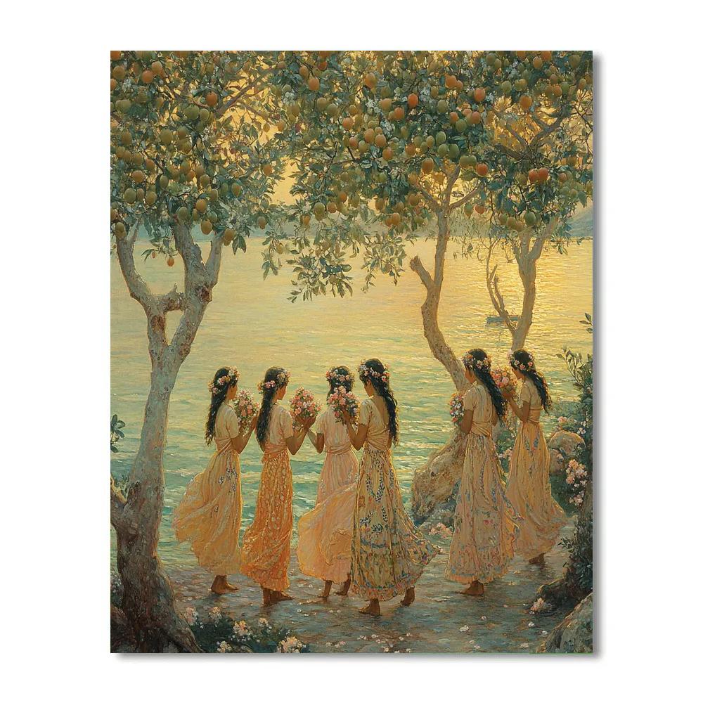 Botticelli Inspired Springtime Orchard Paint by numbers kits