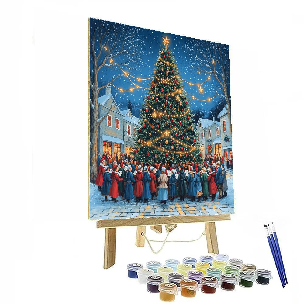 Carols Around The Village Tree paint by number
