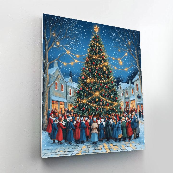 Carols Around The Village Tree paint by number