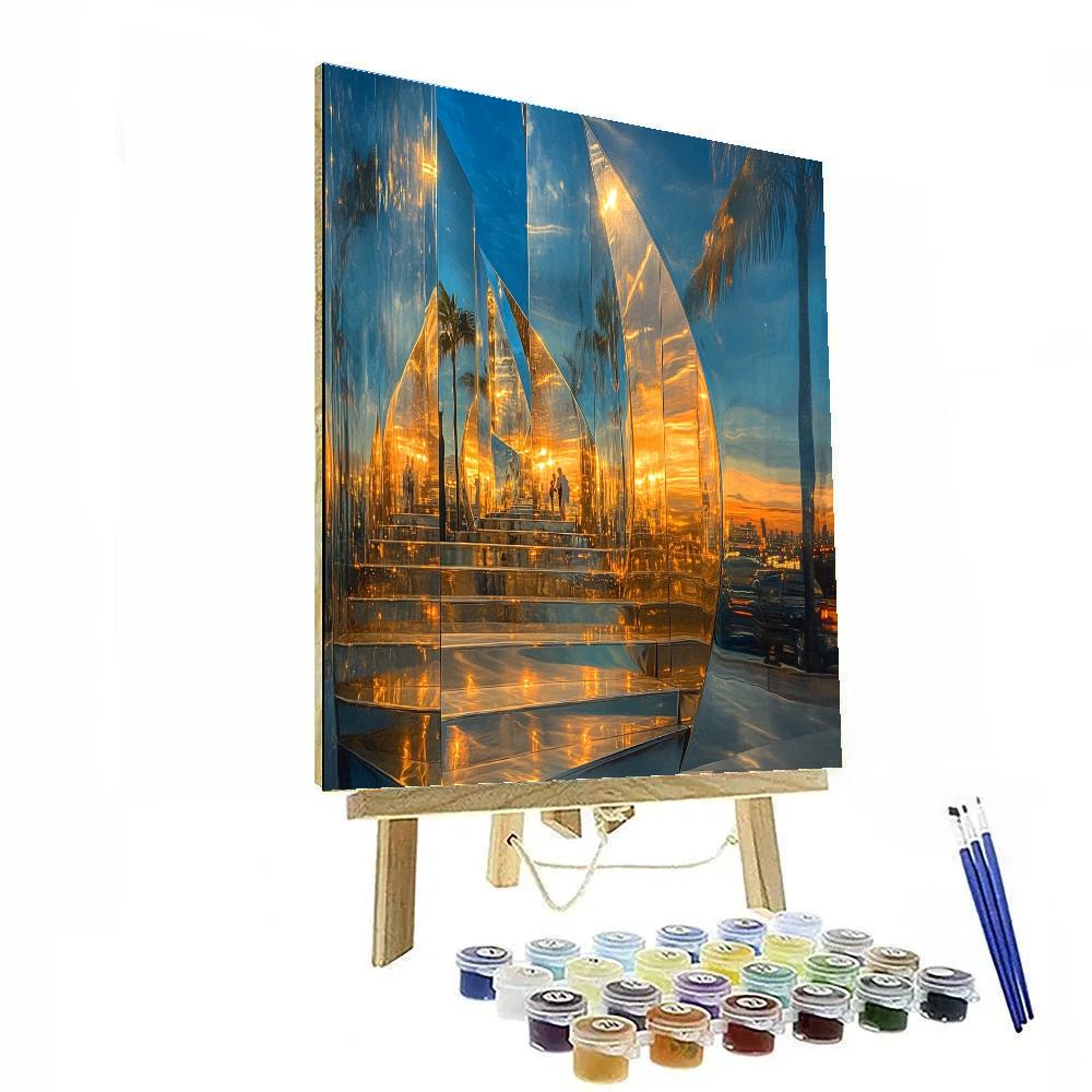 Walt Disney Concert Hall Los Angeles United States Numbered painting kits