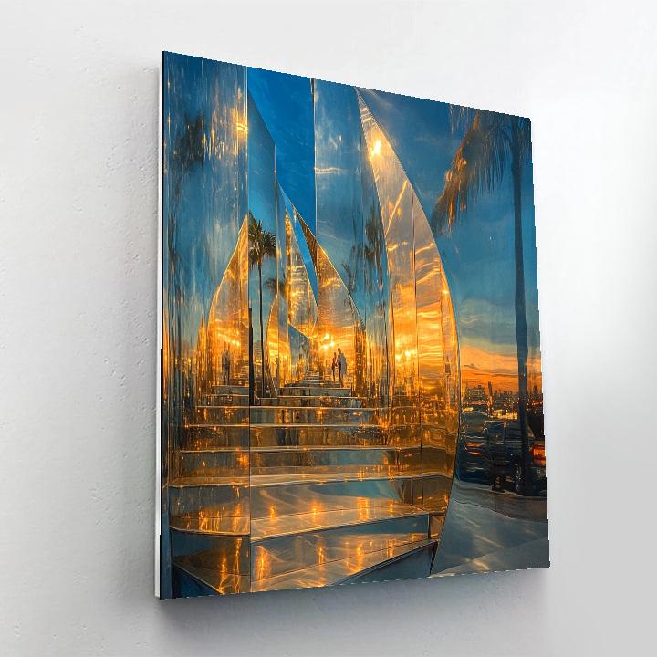 Walt Disney Concert Hall Los Angeles United States Numbered painting kits