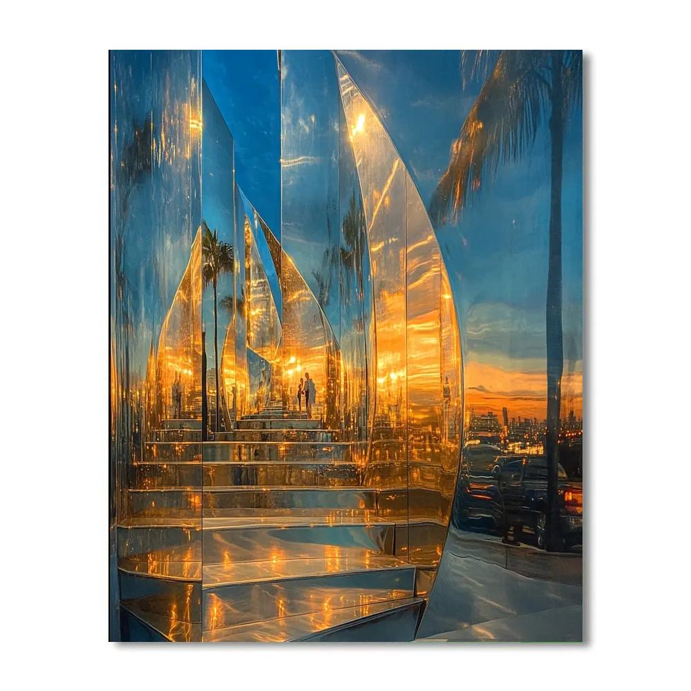 Walt Disney Concert Hall Los Angeles United States Numbered painting kits