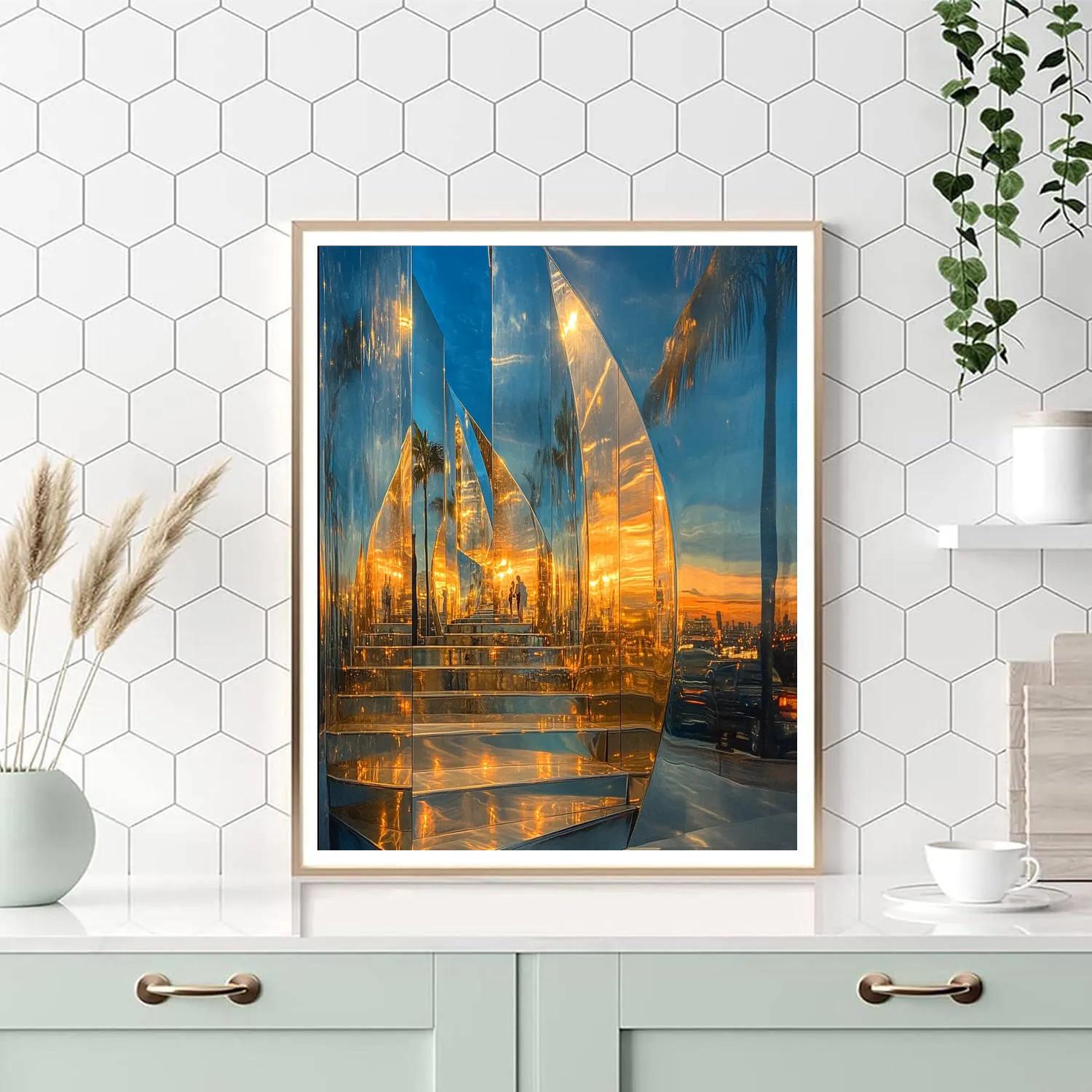 Walt Disney Concert Hall Los Angeles United States Numbered painting kits