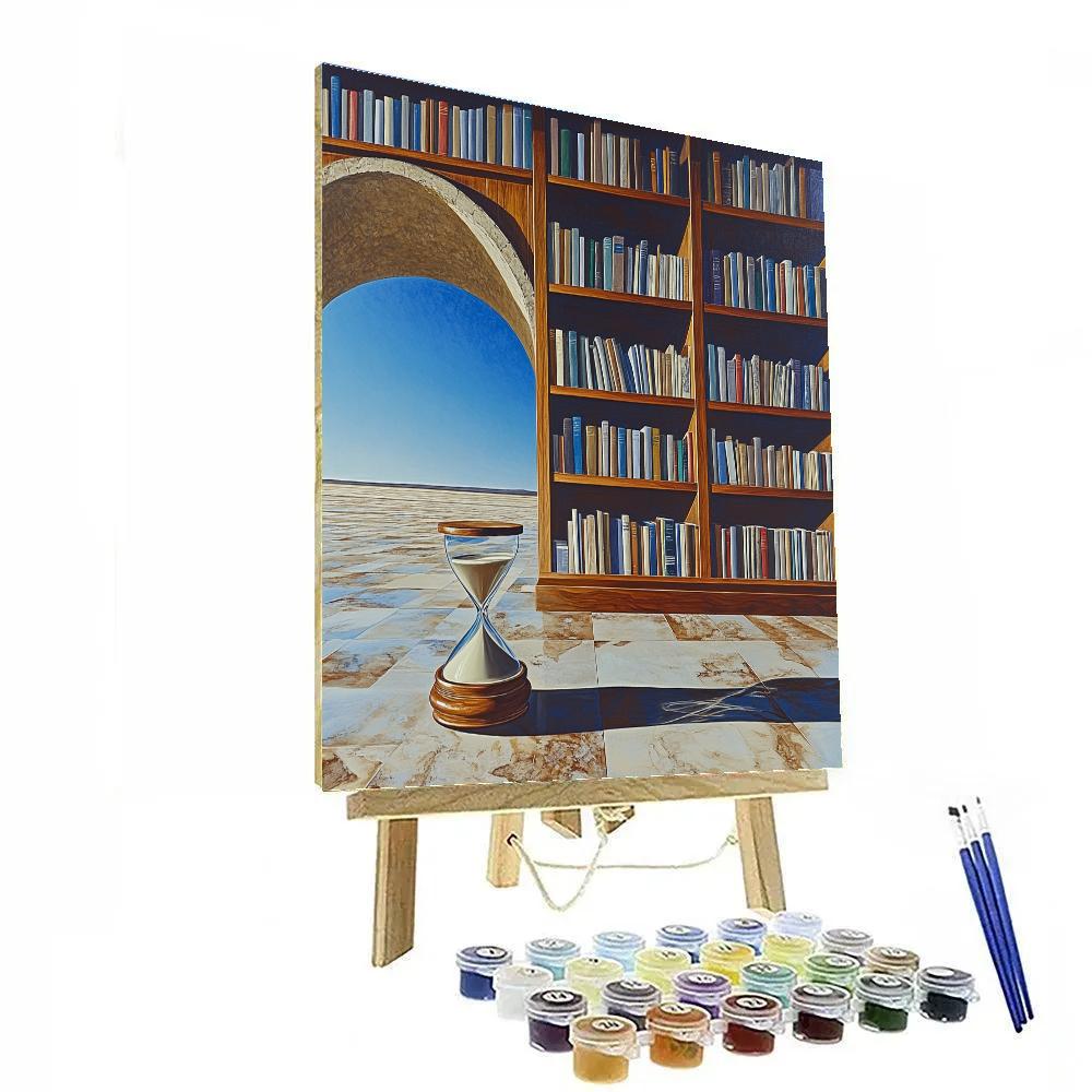 Salvador Dali Inspired Melting Library Paint by numbers art