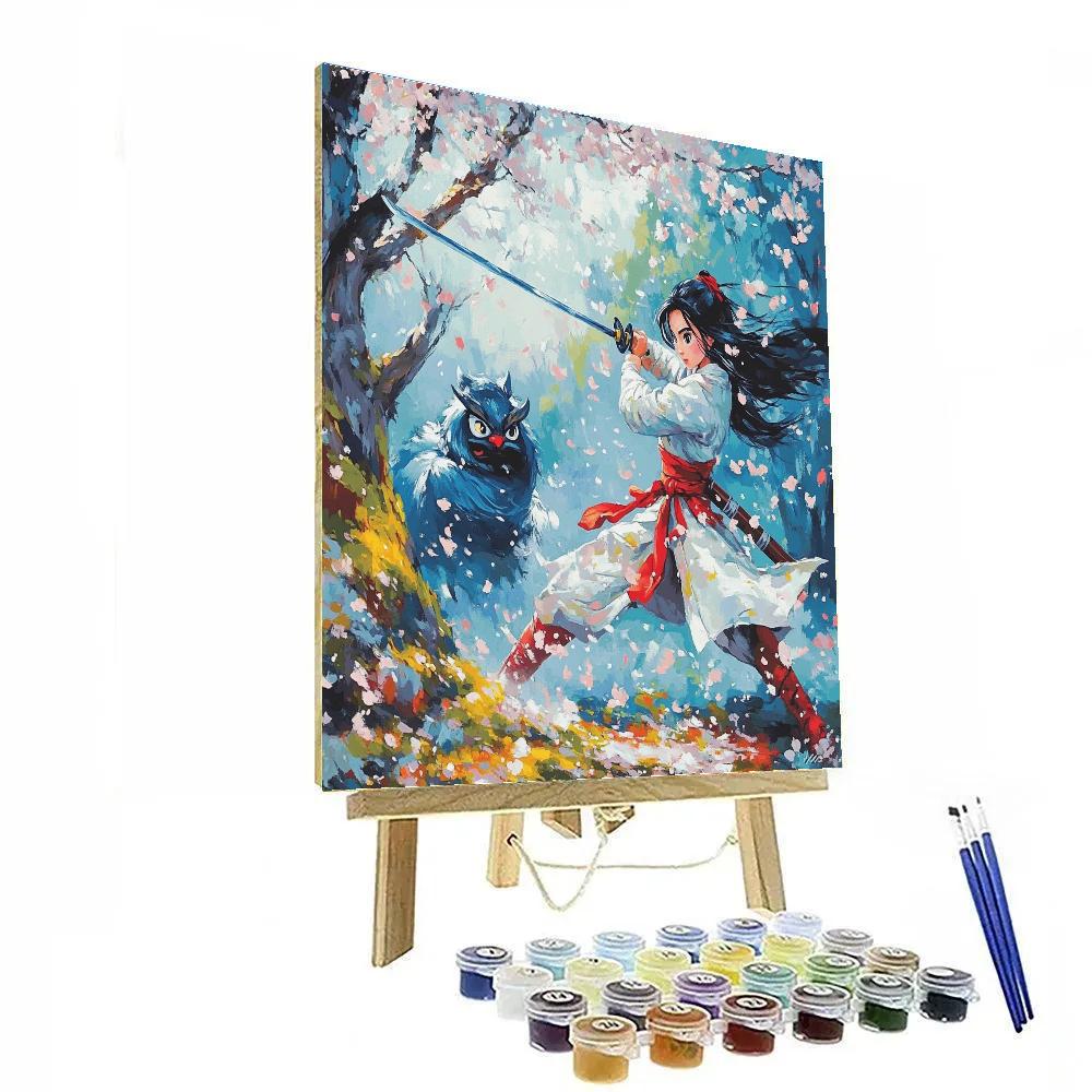 Mulan’s Training Day - Disney Inspired Paint by numbers art