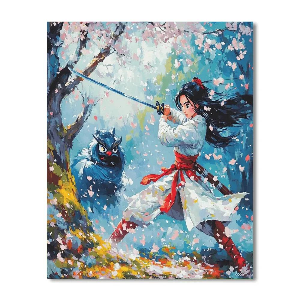 Mulan’s Training Day - Disney Inspired Paint by numbers art