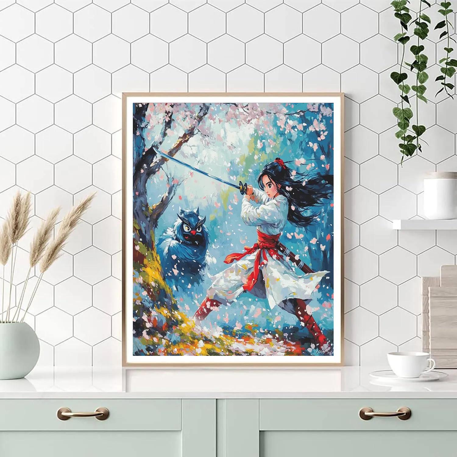 Mulan’s Training Day - Disney Inspired Paint by numbers art