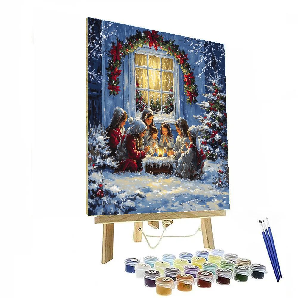 Nativity By The Windowlight painting number kit