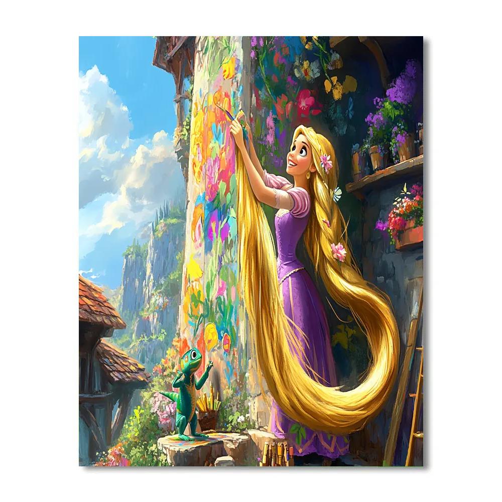 Rapunzel’s Tower Of Creativity - Disney Inspired DIY paint by numbers