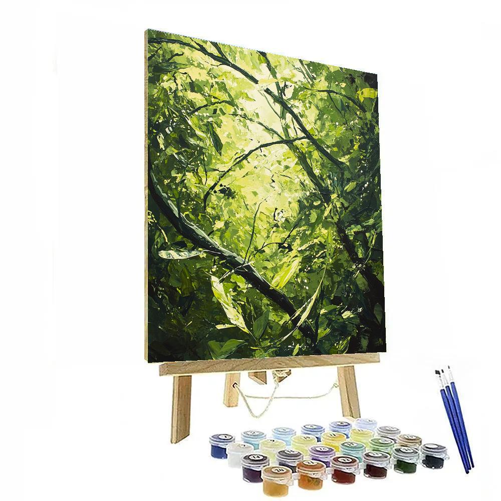 Jackson Pollock Inspired Electric Forest Paint by numbers art