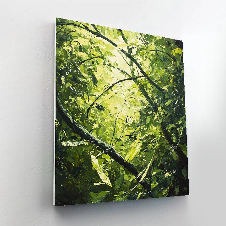 Jackson Pollock Inspired Electric Forest Paint by numbers art