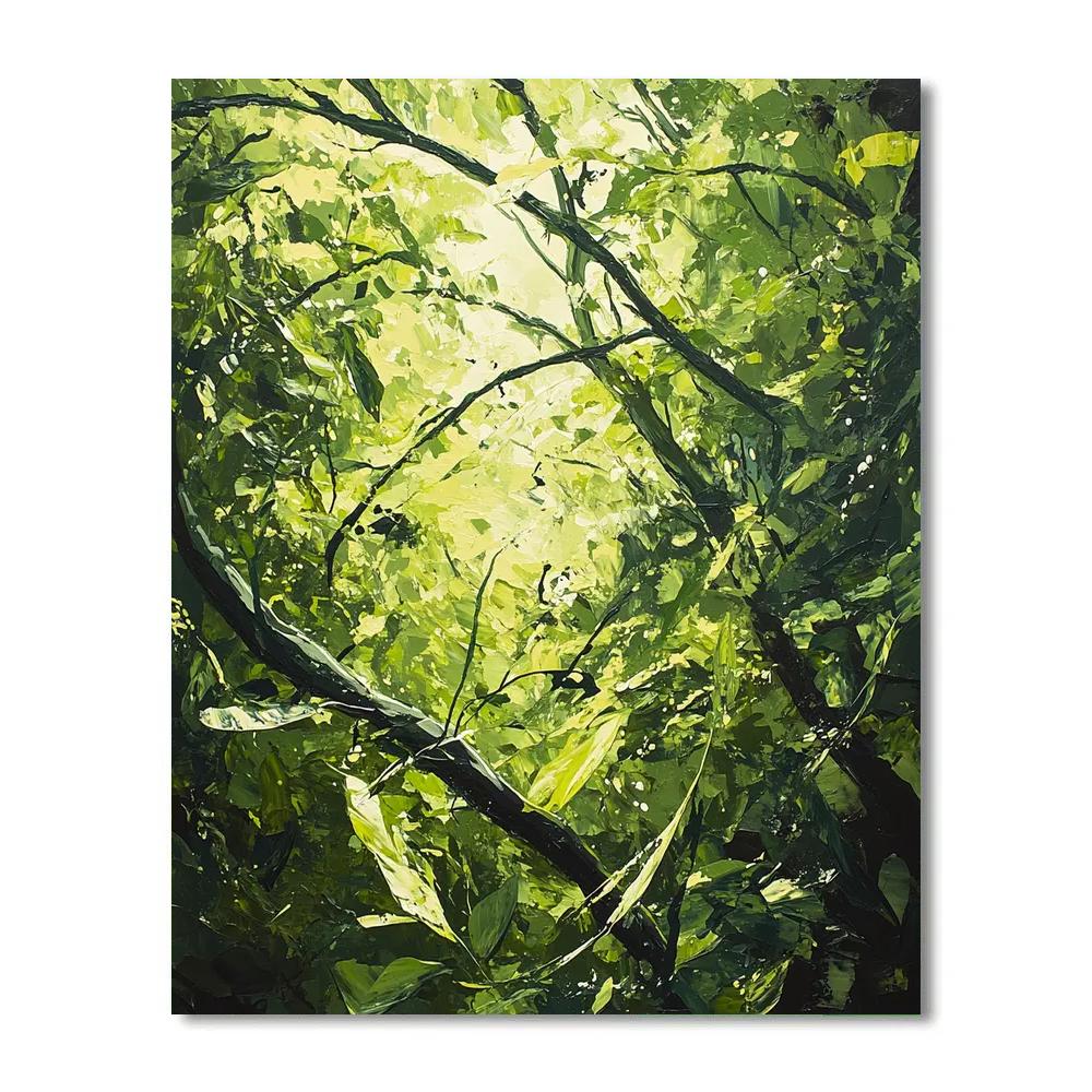 Jackson Pollock Inspired Electric Forest Paint by numbers art