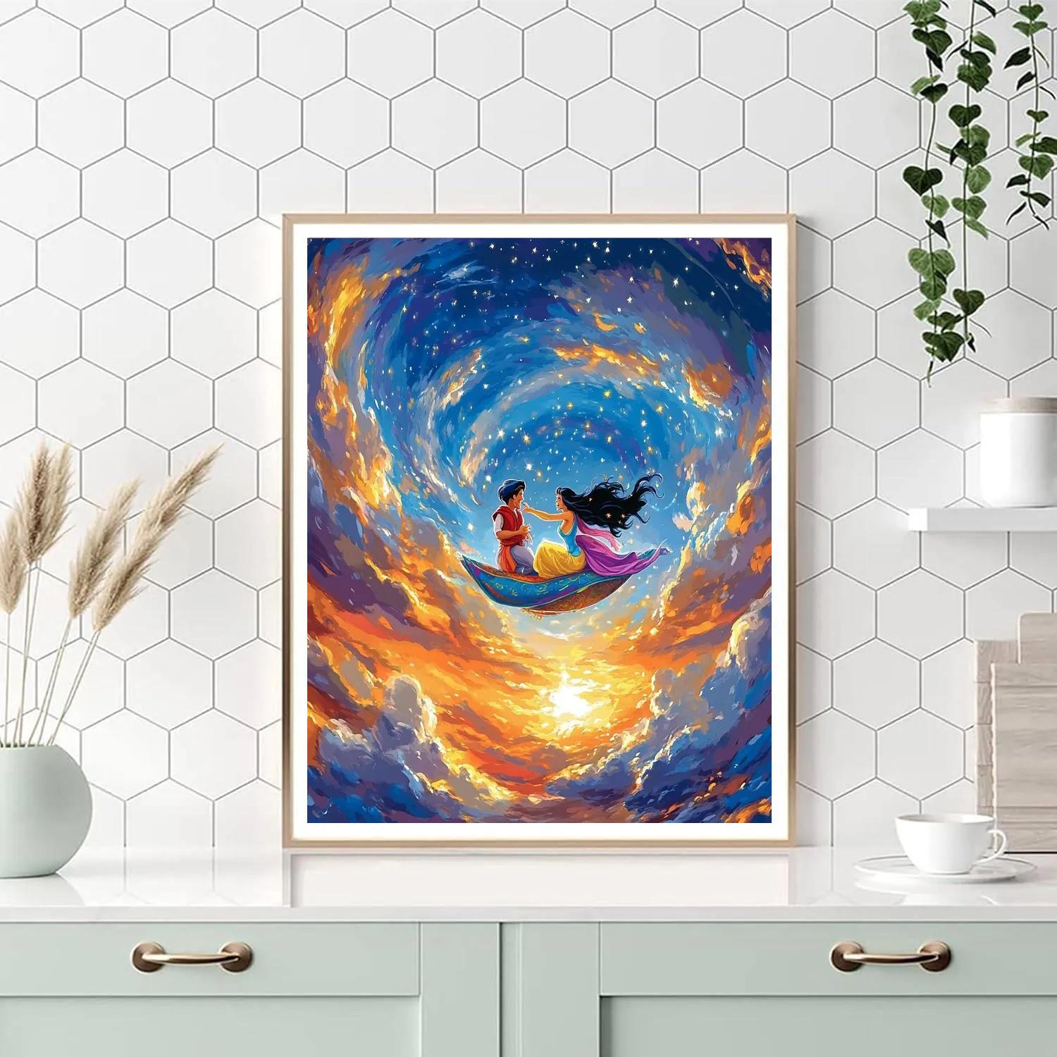 Aladdin’s Magic Carpet Ride - Disney Inspired Painting by numbers kit