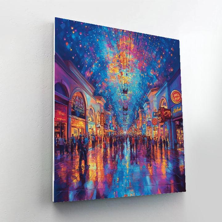 Fremont Street Experience Las Vegas United States paint by color