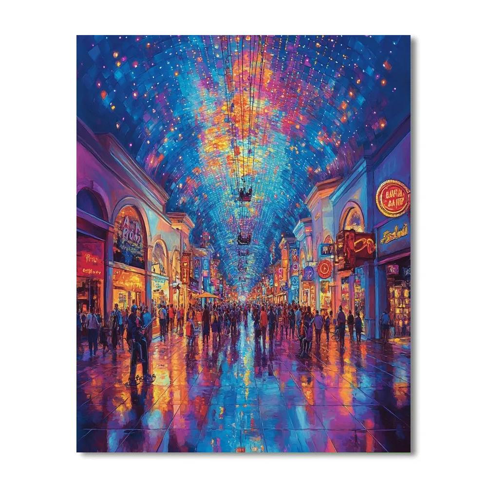 Fremont Street Experience Las Vegas United States paint by color