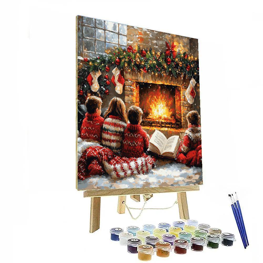 Firelight Storytime Eve Paint by numbers art