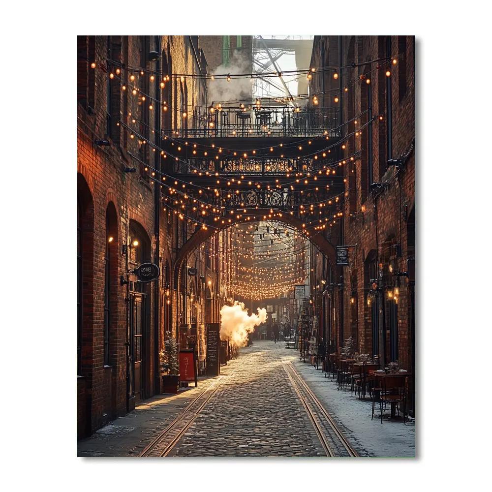 Distillery District Cobblestones Toronto Canada Paint by numbers art