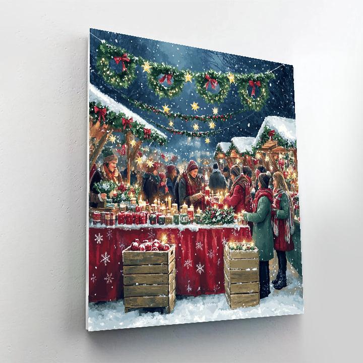 Market Stall Of Stars And Holly paint by color