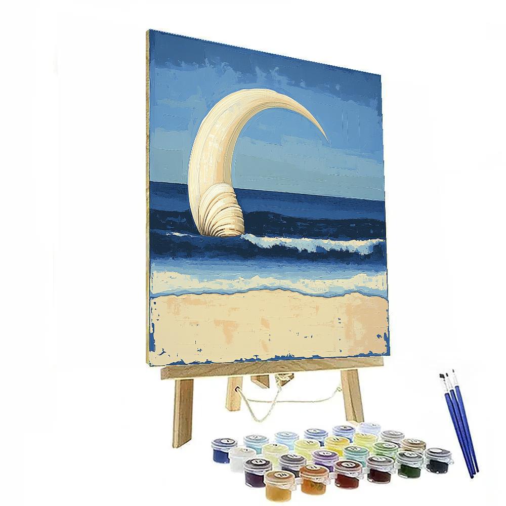 Georgia O Keeffe Inspired Shell And Wave paint by color