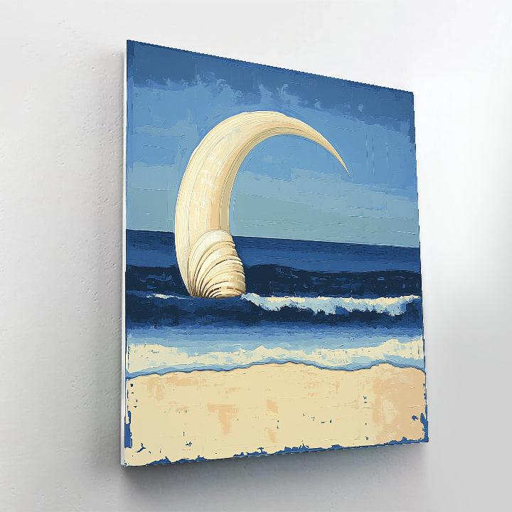 Georgia O Keeffe Inspired Shell And Wave paint by color