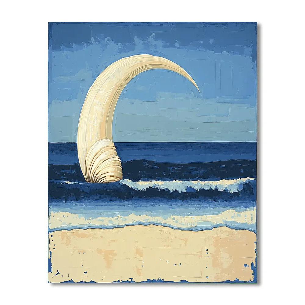 Georgia O Keeffe Inspired Shell And Wave paint by color