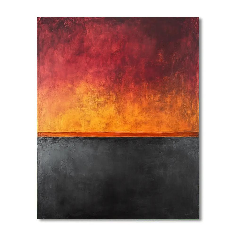 Mark Rothko Inspired Ember And Ash paint by numbers