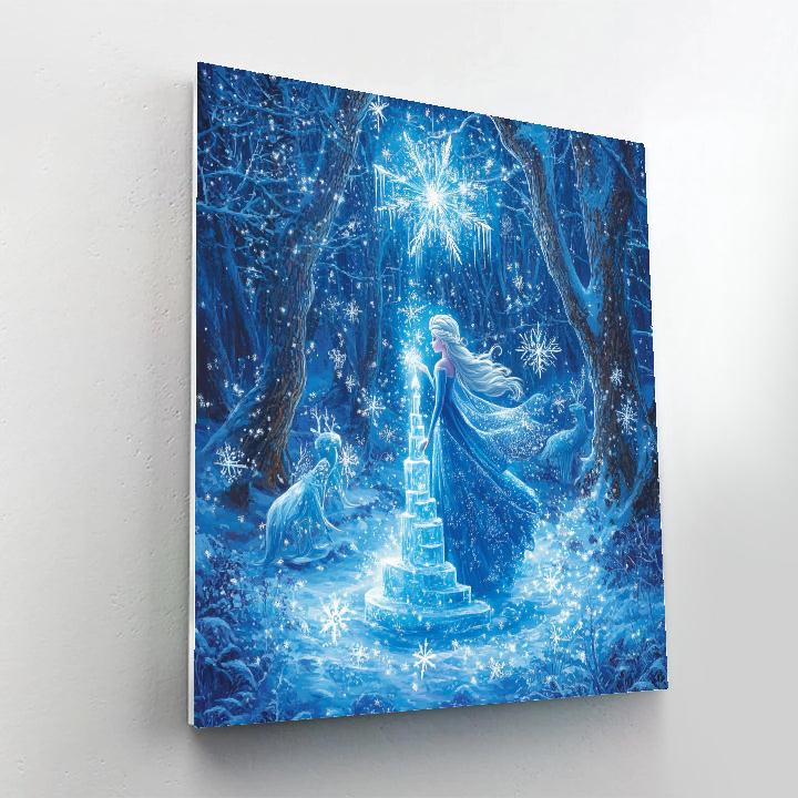 Elsa’s Winter Wonderland - Disney Inspired Number painting