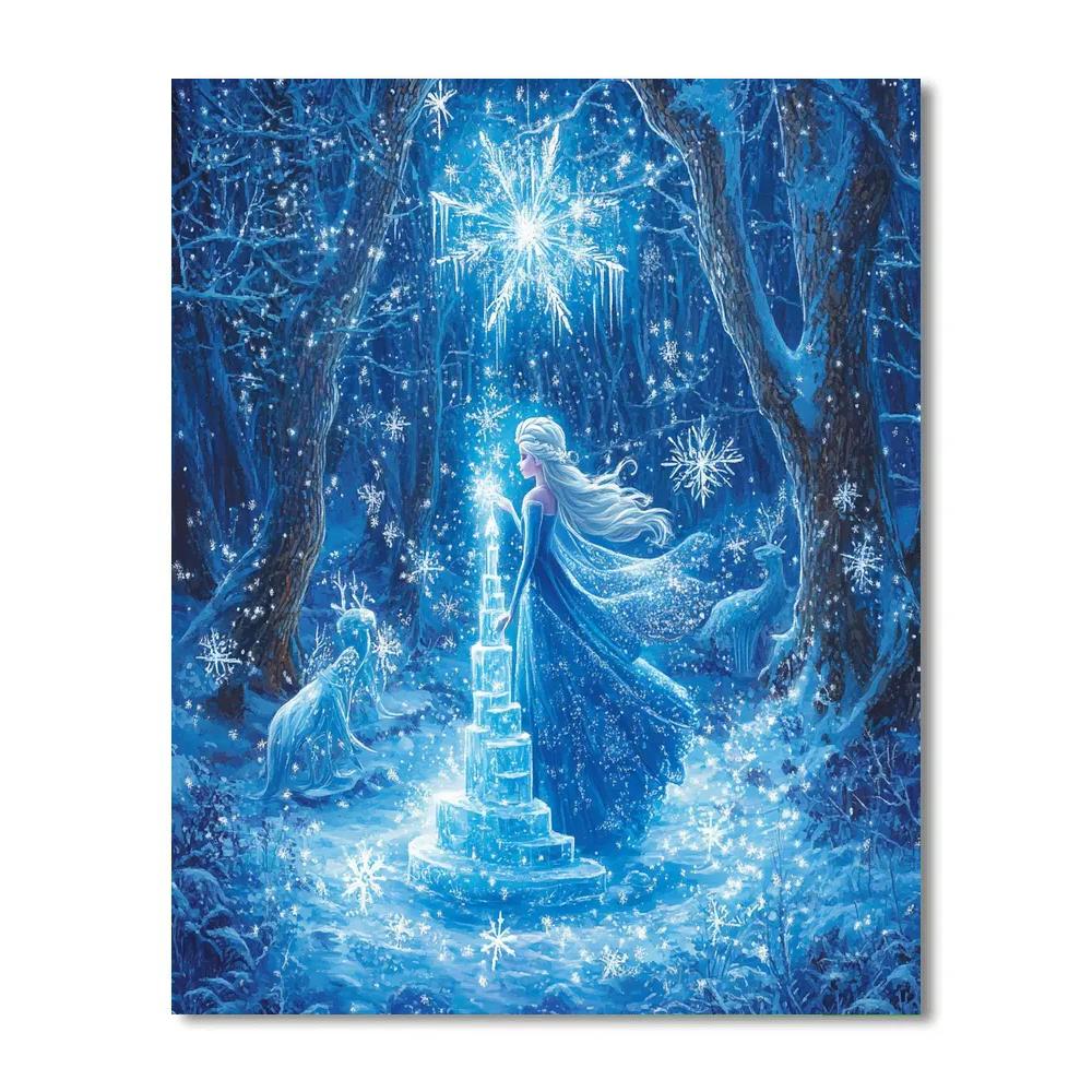 Elsa’s Winter Wonderland - Disney Inspired Number painting