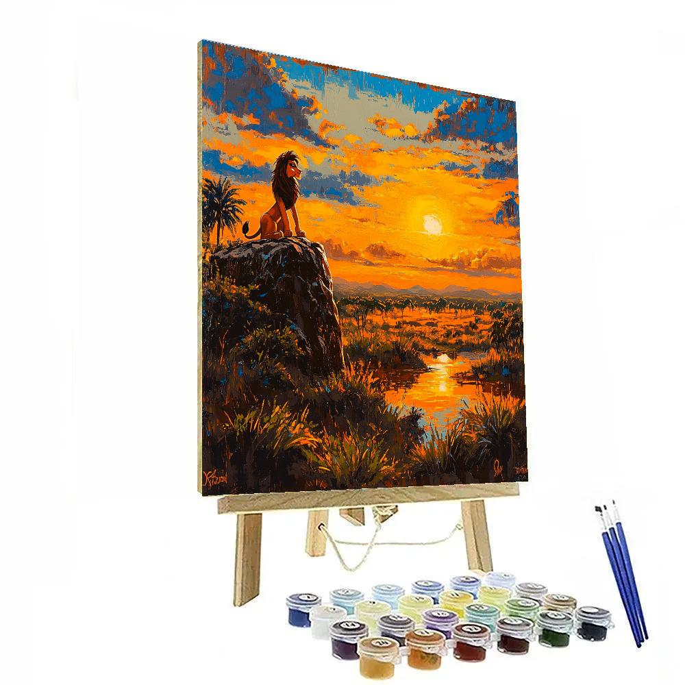 Simba’s Pride Rock Journey - Disney Inspired paint by number