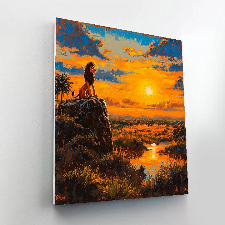 Simba’s Pride Rock Journey - Disney Inspired paint by number