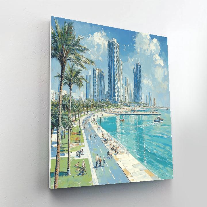 Abu Dhabi Corniche Promenade Abu Dhabi United Arab Emirates DIY paint by numbers