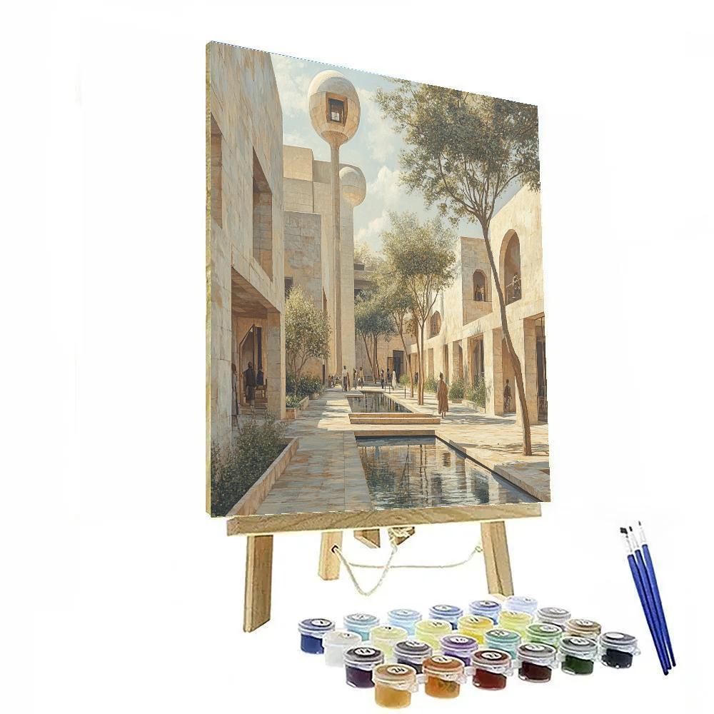 Msheireb Downtown Courtyards Doha Qatar Paint by numbers art