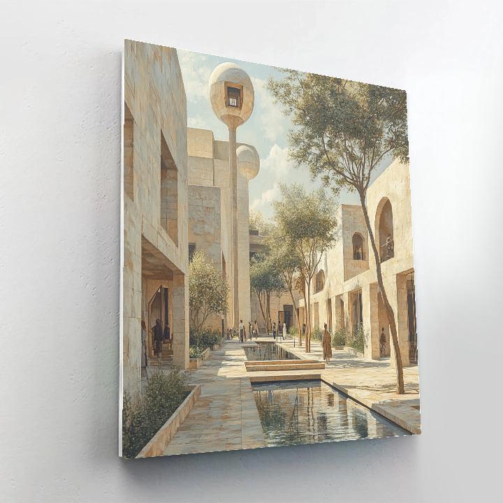 Msheireb Downtown Courtyards Doha Qatar Paint by numbers art
