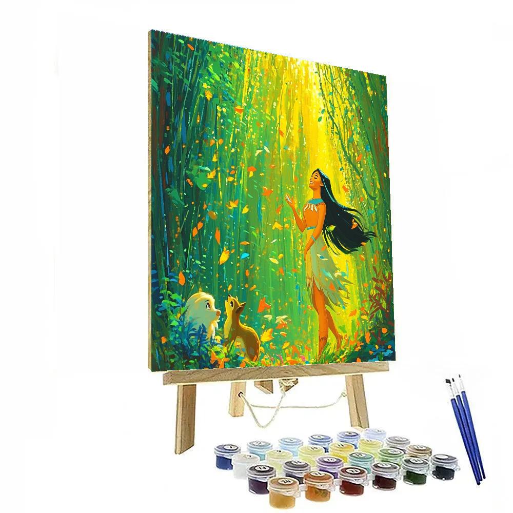 Pocahontas And Meeko’s Nature Walk - Disney Inspired Painting by numbers kit