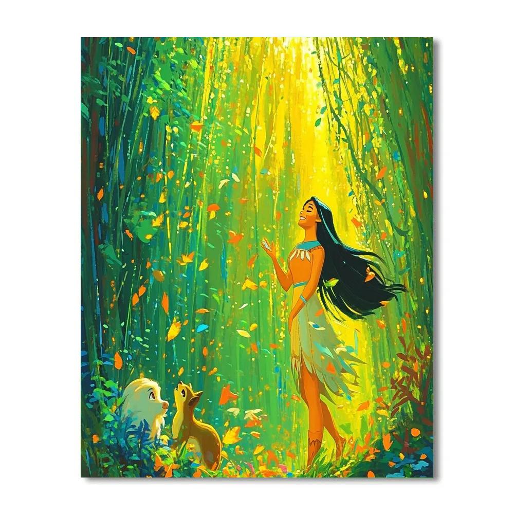 Pocahontas And Meeko’s Nature Walk - Disney Inspired Painting by numbers kit