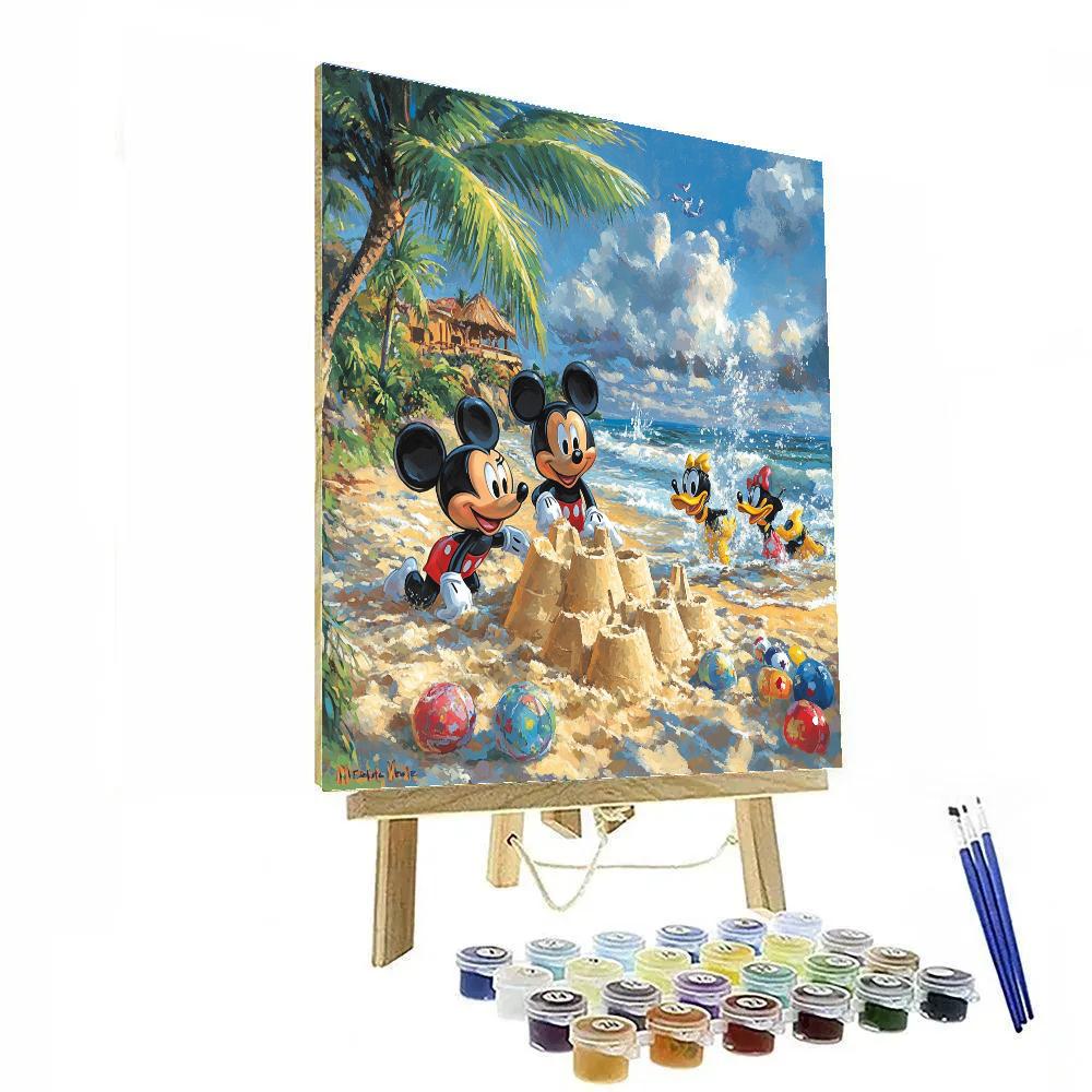 Mickey And Friends’ Beach Day - Disney Inspired Number painting