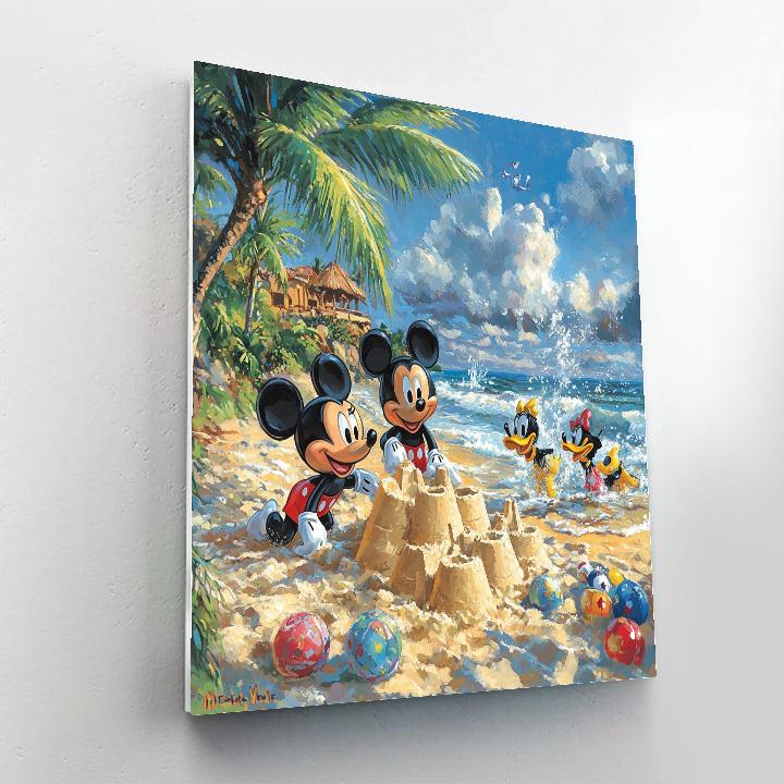 Mickey And Friends’ Beach Day - Disney Inspired Number painting