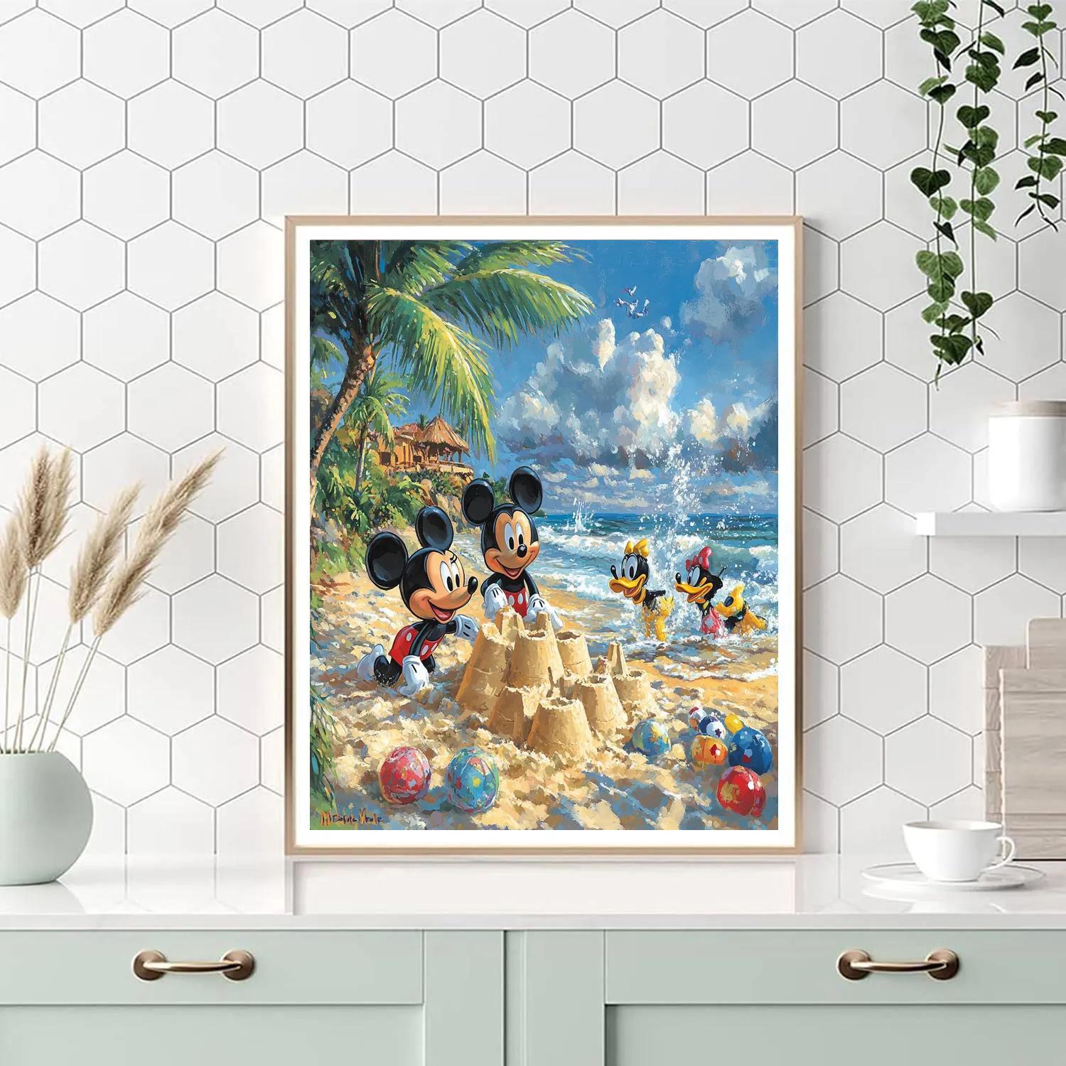 Mickey And Friends’ Beach Day - Disney Inspired Number painting