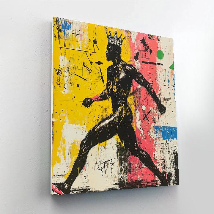 Jean Michel Basquiat Inspired Crowned Runner DIY paint by numbers